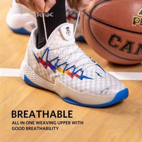 img 2 attached to PEAK Basketball Breathable Lightning Professional Men's Shoes and Athletic