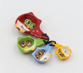 img 1 attached to 🦉 Cosmos Gifts 4-Piece Owl Design Measuring Spoon Set, 3-1/4-Inch