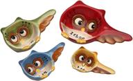 🦉 cosmos gifts 4-piece owl design measuring spoon set, 3-1/4-inch logo