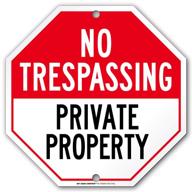 property trespassing sign prismatic reflective occupational health & safety products logo