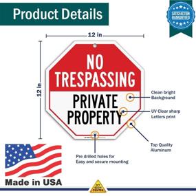 img 3 attached to Property Trespassing Sign Prismatic Reflective Occupational Health & Safety Products