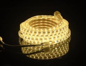 img 3 attached to 🌟 CBCONCEPT UL Listed 40ft LED Strip Rope Light w/ Dimmable 4300 Lumen, Warm White 3000K - Indoor/Outdoor, Accessories Included