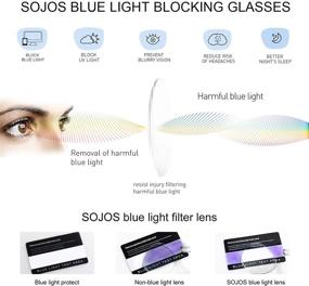img 1 attached to 🕶️ Stylish & Protective: SOJOS Oversized Cateye Blue Light Blocking Glasses for Women
