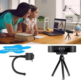 img 3 attached to 📷 Desktop Webcam with Microphone, USB HD Streaming Webcam for PC, 1080P Webcam for Mac Laptop, 120-degree Wide Angle HD Auto Focus, Widescreen Video Calling, Recording, Conferencing