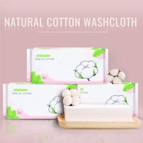 img 2 attached to 🧖 GothicBride Disposable Facial Cotton Tissues - Sensitive Skin Dry Wipes (1 PACK-60 PCS)