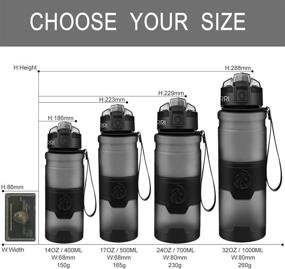 img 1 attached to 🚰 ZORRI Sports Water Bottle, BPA Free Leak Proof Tritan Lightweight Bottles for Outdoors, Camping, Cycling, Fitness, Gym, Yoga - Kids/Adults Drink Bottles with Filter, Lockable Pop Open Lid, 400/500/700ml/1L Sizes