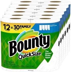 img 4 attached to 🧻 Get More Cleaning Power with Bounty Quick-Size Paper Towels - 12 Family Rolls = 30 Regular Rolls!
