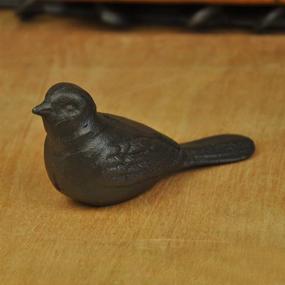 img 1 attached to 🐦 Echolife Cast Iron Bird Door Stopper - Adorable & Decorative Metal Door Stop for Home Office