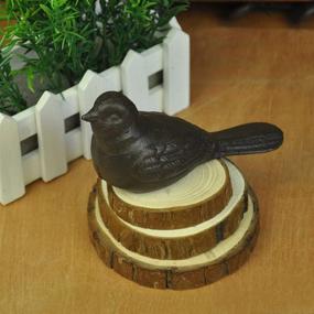 img 2 attached to 🐦 Echolife Cast Iron Bird Door Stopper - Adorable & Decorative Metal Door Stop for Home Office