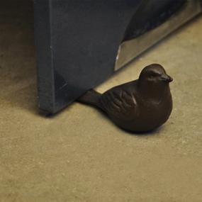 img 3 attached to 🐦 Echolife Cast Iron Bird Door Stopper - Adorable & Decorative Metal Door Stop for Home Office