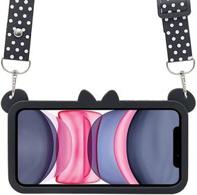 img 2 attached to 📸 MC Fashion iPhone 11 Pro Max Case - Cute Minnie Mouse Camera Case with Lanyard & Polka Dots - Shockproof & Protective Soft Silicone Case - 6.5 inch 2019 Apple iPhone 11 Pro Max