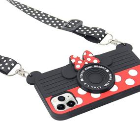 img 3 attached to 📸 MC Fashion iPhone 11 Pro Max Case - Cute Minnie Mouse Camera Case with Lanyard & Polka Dots - Shockproof & Protective Soft Silicone Case - 6.5 inch 2019 Apple iPhone 11 Pro Max