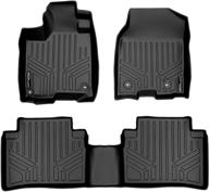 high-quality maxliner floor mats: 2 row liner set black for 2013-2018 acura rdx with 4-way front passenger seat logo