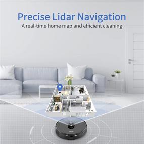 img 3 attached to 🤖 AIRROBO T10+ Robot Vacuum and Mop: Auto Dirt Disposal, Lidar Navigation, Alexa and Google Assistant Compatible, Max Suction Power of 2700Pa for Pet Hair, Hard Floors, and Carpet - 250Min Runtime