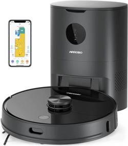 img 4 attached to 🤖 AIRROBO T10+ Robot Vacuum and Mop: Auto Dirt Disposal, Lidar Navigation, Alexa and Google Assistant Compatible, Max Suction Power of 2700Pa for Pet Hair, Hard Floors, and Carpet - 250Min Runtime