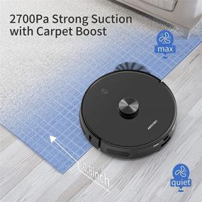 img 1 attached to 🤖 AIRROBO T10+ Robot Vacuum and Mop: Auto Dirt Disposal, Lidar Navigation, Alexa and Google Assistant Compatible, Max Suction Power of 2700Pa for Pet Hair, Hard Floors, and Carpet - 250Min Runtime