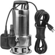 💧 trupow 1.5hp 110v stainless steel submersible sewage drain flood clean/dirty water sump transfer pond garden pump logo
