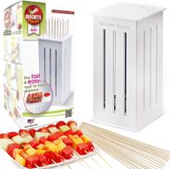 🍢 brochette express kebab kitchen tool - set of 32 bamboo barbecue skewers for kabobs - crafted in the usa logo