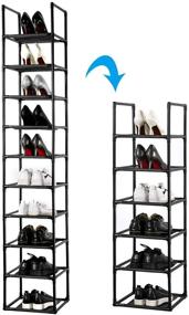 img 1 attached to 👠 WINCANG 10 Tiers Shoe Rack: Space-Saving Vertical Storage Organizer for 10 Pairs of Shoes