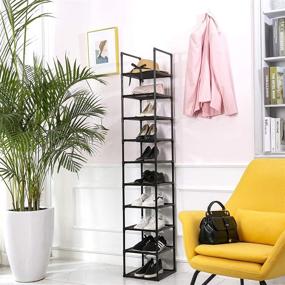 img 3 attached to 👠 WINCANG 10 Tiers Shoe Rack: Space-Saving Vertical Storage Organizer for 10 Pairs of Shoes