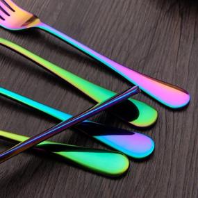 img 1 attached to Berglander Flatware Stainless Multicolor Silverware