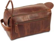 large leather toiletry bag toiletries logo