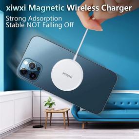 img 1 attached to 🔌 xiwxi Magnetic Wireless Charger for Magsafe Charger: 15W Fast Charging Pad for iPhone 12/12 mini/12 Pro/Pro Max/Magsafe case & Airpods - USB C Port Compatible