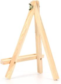 img 2 attached to 🖼️ Tosnail 9" Tall Natural Pine Wood Tripod Easel Photo Painting Display Portable Tripod Holder Stand, 6 Pack -Sturdy, Portable & Versatile Easel Stand for Displaying Artwork & Photos