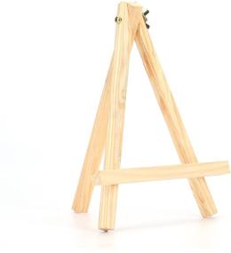 img 3 attached to 🖼️ Tosnail 9" Tall Natural Pine Wood Tripod Easel Photo Painting Display Portable Tripod Holder Stand, 6 Pack -Sturdy, Portable & Versatile Easel Stand for Displaying Artwork & Photos