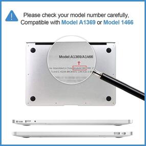 img 1 attached to Чехол для MacBook Air 13 дюймов A1466 A1369 (выпуск 2010-2017) - чехол жесткого типа с трехмерным рисунком цветов + накладка на клавиатуру + защитная пленка для экрана