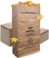 30 gallon kraft leaf bags (10 pack) - eco-friendly heavy duty large paper trash bags - tear resistant yard waste bags for grass clippings, leaves, weeds, twigs - stock your home logo