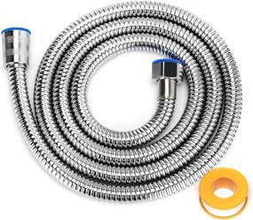 img 4 attached to 🚿 Extra Long 59-Inch Boonny Shower Hose: Premium Chrome Handheld Shower Hose with Brass Insert and Nut, Flexible Hose Attachment for Shower Head and Tub Faucet
