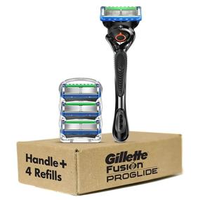 img 4 attached to Gillette Fusion ProGlide Men's Razors | 1 Razor + 4 Blade Refills | Shields Skin from Irritation