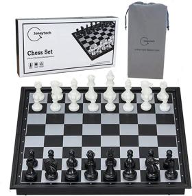 img 4 attached to 🎲 Portable Backgammon Checkers Set by Magnetic Joneytech