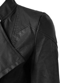 img 1 attached to 👩 Coffee Women's Leather Jacket for Bike Riders: Coats, Jackets & Vests