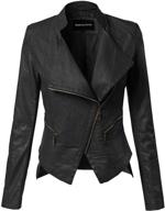 👩 coffee women's leather jacket for bike riders: coats, jackets & vests logo