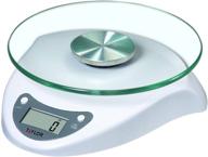 taylor precision products digital kitchen scale: glass platform, tare button, up to 6.6lb weight capacity logo