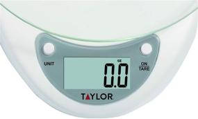 img 3 attached to Taylor Precision Products Digital Kitchen Scale: Glass Platform, Tare Button, Up to 6.6lb Weight Capacity