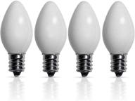💡 pack of 4 c7 ceramic white light bulbs - 7 watts, 120 volts, e12 base for night lights, christmas string lights, and holiday decorations logo