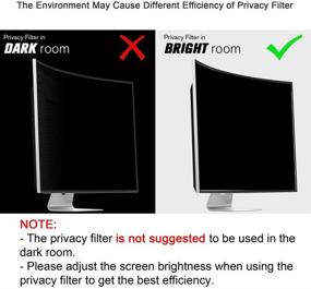 img 1 attached to 🖥️ Ovimir 21.5 Inch Widescreen Computer Privacy Screen Filter - Anti-Glare, Anti-Scratch Protector [16:9 Aspect Ratio], (476mmx268mm)
