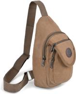 brown canvas westend crossbody sling backpacks: optimal casual daypacks for enhanced seo logo