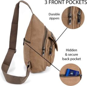 img 1 attached to Brown Canvas Westend Crossbody Sling Backpacks: Optimal Casual Daypacks for Enhanced SEO