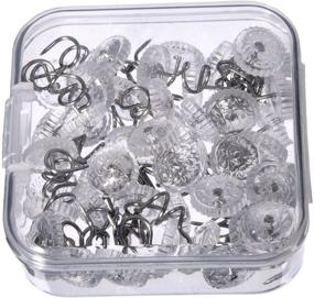 img 3 attached to 📌 50-Piece Clear Twist Pins with Plastic Container for Upholstery, Slipcovers, Bedskirts - Sumind Twisty Pin Heads
