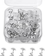 📌 50-piece clear twist pins with plastic container for upholstery, slipcovers, bedskirts - sumind twisty pin heads logo