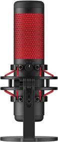 img 2 attached to HyperX QuadCast: Premium USB Condenser Gaming Microphone for PC, PS4, PS5, Mac - Pro-Level Audio with Anti-Vibration Shock Mount, Four Polar Patterns, Pop Filter & Red LED - Ideal for Podcasts, Twitch, YouTube, Discord