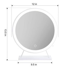 img 3 attached to 🪞 Large Lighted LED Makeup Mirror with Intelligent Touch Control, 3-Gear Dimming for Makeup Desk and Dressing Table