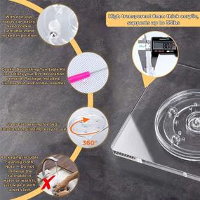 img 2 attached to 🍪 Enhance Your Cookie Decorating Skills with the Clear Acrylic Square Cookie Turntable Kit: Swivel Stand and Decorating Tools for Mini to Large Size Cookies - (5.9x5.9 Inches)