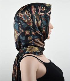 img 3 attached to Lightweight Designer Pashmina Burgundy Florals Women's Accessories