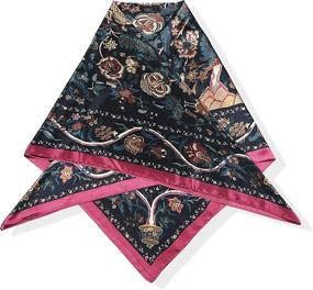 img 4 attached to Lightweight Designer Pashmina Burgundy Florals Women's Accessories