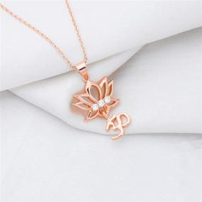 img 3 attached to 🧘 Bobauna Yoga Lotus Flower Aum Om Ohm Sanskrit Symbol Pendant Necklace: Empowering Spiritual Jewelry Gift For Yoga Lovers